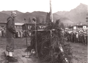 Július Stankoviansky otvára celoštátny zraz na Podbanskom 1956