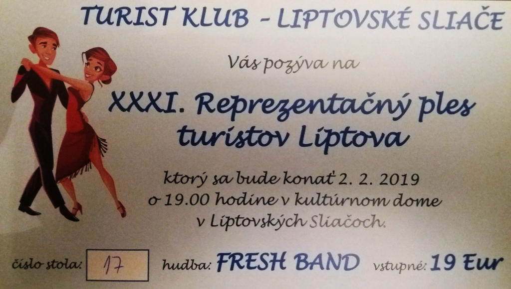 2.2.2019 – Turistický ples